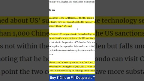 Yellen Desperate to Visit China to Pressure China to Keep Buying Fed Bills