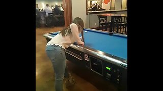 Redhead Shooting Pool! #shorts