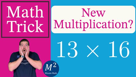 New Multiplication! 13x16 FAST! - Minute Math Tricks - Part 77 #shorts