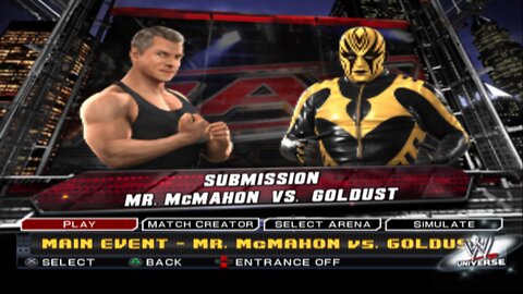 WWE SmackDown vs Raw 2011 Mr. McMahon vs Goldust