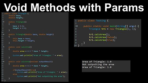 Void Methods with Parameters, Function Overloading - AP Computer Science A