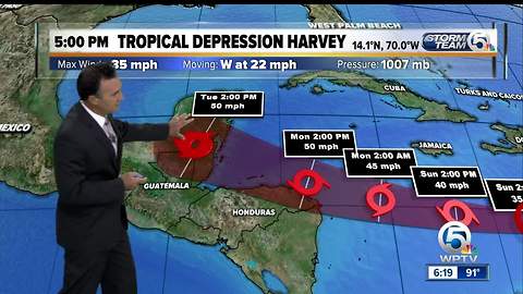 Tropical Depression Harvey update - 8/19/17 - 6pm