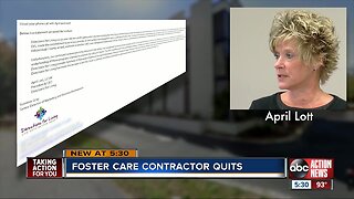 Foster care contractor quits