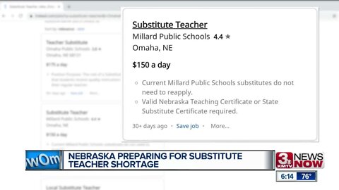 NE Preparing for Substitute Teacher Shortage