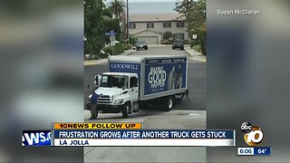 Frustration grows after another truck gets stuck in La Jolla