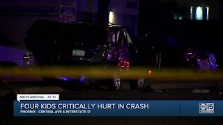 Four kids critically hurt in Phoenix crash