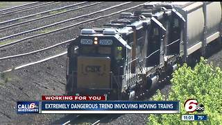 Dangerous trend involving moving trains and children