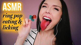 ASMR // Lollipop licking + wet mouth sounds