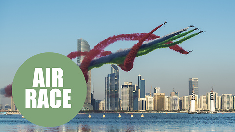 Stunning air trail from first round of the Red Bull Air Race in Abu Dhabi