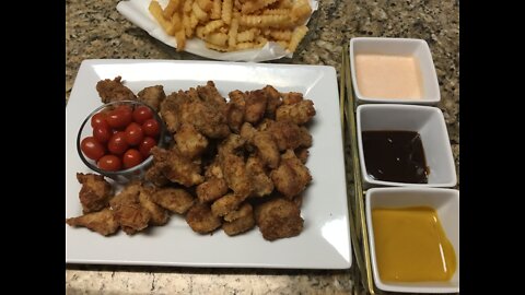 Easy Chicken Nuggets with 3 Dipping Sauces