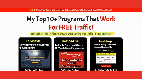My Best 10+ Free Traffic Sources