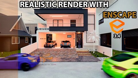 How to make a REALISTIC render exterior in Enscape for Revit 3.4