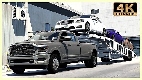 Dodge RAM 3500 transporting cars | American Truck Simulator Gameplay "4K"