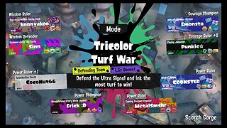 Splatoon 3 - Splatfest #6 (Global): Power Vs. Wisdom Vs. Courage - Day 2 Tricolor Battles