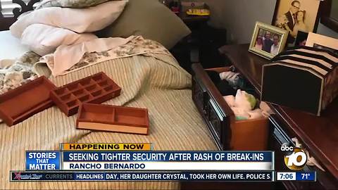Rancho Bernardo residents seeking security after rash of break-ins