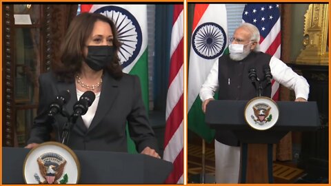PM Modi, US VP Kamala Harris jointly address the media