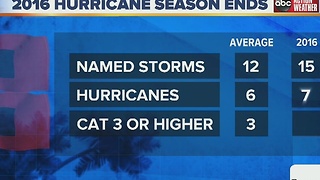 The 2016 Hurricane Season is over