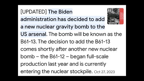 Trump owns Putin, Bidden builds Nuclear bombs.