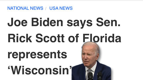 Joe Biden Thinks Rick Scott "Has A Problem"