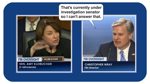 Sen. Amy Klobuchar grooms FBI Director Chris Wray * 8-4-2022