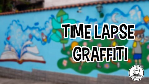 Amazing graffiti in a school - Time Lapse