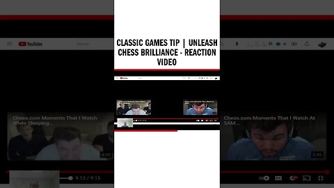 Classic Games Tip | Unleash Chess Brilliance - Reaction Video