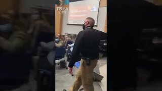 SECURITY FORCEFULLY REMOVES UNMASKED MAN FROM NY SCHOOL BOARD MEETING