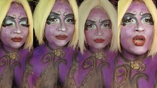 Ursula little mermiad disney makeup tutorial