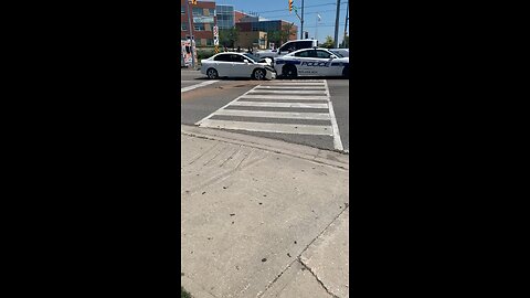 I rear ended the police in Brampton!