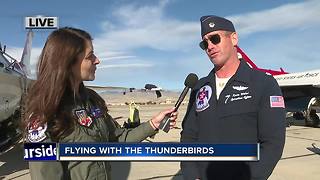 Karen Lehr flies with U.S.A.F. Thunderbirds