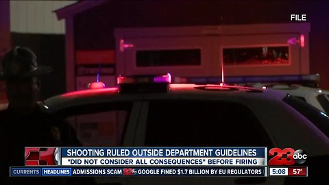 Officials detail why police shooting was not within department guidelines