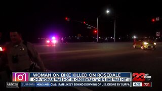 Woman on bike killed crossing Rosedale Highway out of crosswalk