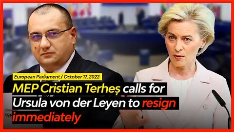 MEP Cristian Terhes Calls for Ursula Von Der Leyen Resignation... To A EU Parliament Largely Empty