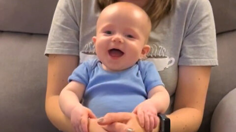 Baby Thinks Clapping Is Hilarious