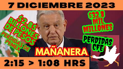 💩🐣👶 AMLITO | Mañanera *Jueves 7 de Diciembre 2023* | El gansito veloz 2:15 a 1:08.