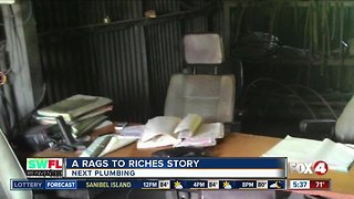 Plumber has rags to riches story