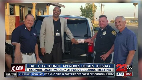 Taft City Council approves "In God We Trust" decals on police vehicles