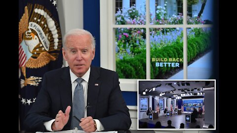 Literal Political Theater: Biden Caught Using Fake WH Set During Meeting with Business Leaders