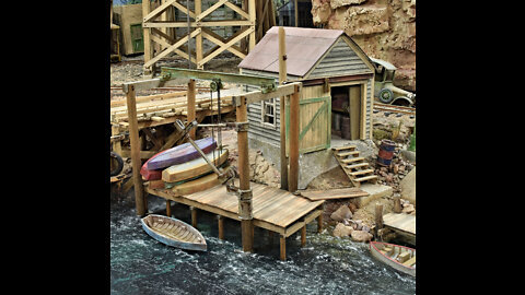 O scale Clever Models Cardstock Kit - Jukes Boat Storage