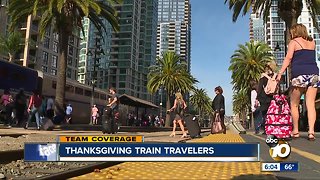 Thanksgiving train travelers