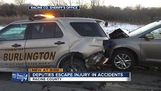 Racine County Sheriff alarmed after three squad cars hit on traffic stops