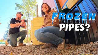 SHED TO HOUSE FROZEN PIPES prevention! | DIY | Tiny Homestead In The Woods