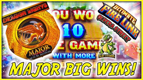 WE LOVE THESE SLOTS! MAJOR FREE GAMES HUGE WIN! Dragon Lights Mystical Falls VS Ultimate Fire Link