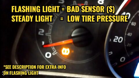 TOYOTA TIRE WARNING LIGHT _ TPMS LIGHT FLASHING TUTORIAL _HOW TO SOLVE