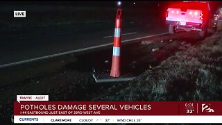 Pothole damage several vehicles