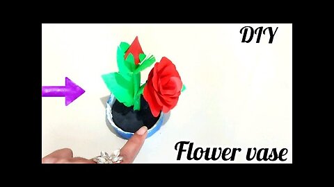 How to make Cement flower vase/cement flower vase/DIY flower vase/useful ideas