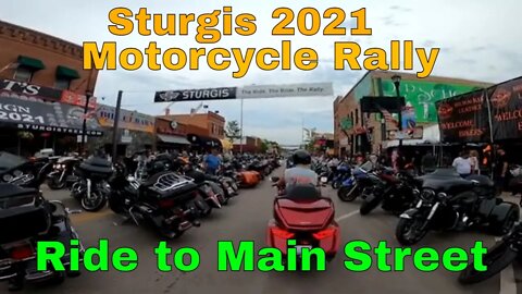 Ride to Main Street Sturgis on the First Day of the Rally