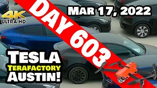 CLOSER LOOK AT MODEL Ys AT GIGA TEXAS! - Tesla Gigafactory Austin 4K Day 603- 3/17/22 - Tesla Texas