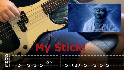 "My Stick!" Bass cover of A Bad Lip Reading of The Last Jedi