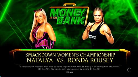 WWE Money in the Bank 2022 Ronda Rousey vs Natalya for the WWE SmackDown Women's Championship